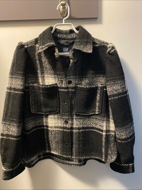 GAP Black & White Plaid Shacket